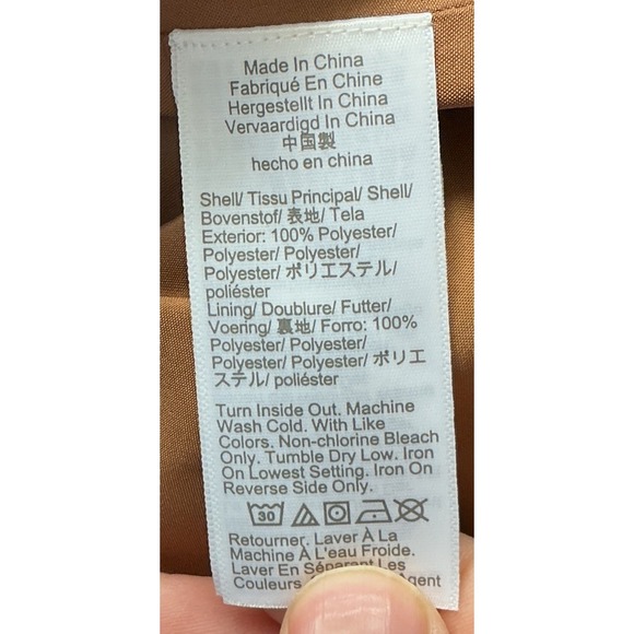 J.Crew A-Line Skirt 6 Camel Brown Faux Suede Pockets Back Zip Lined - Picture 9 of 9